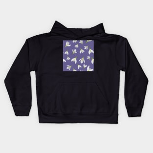 Oxfordshire Snowdrops Repeat Pattern Kids Hoodie